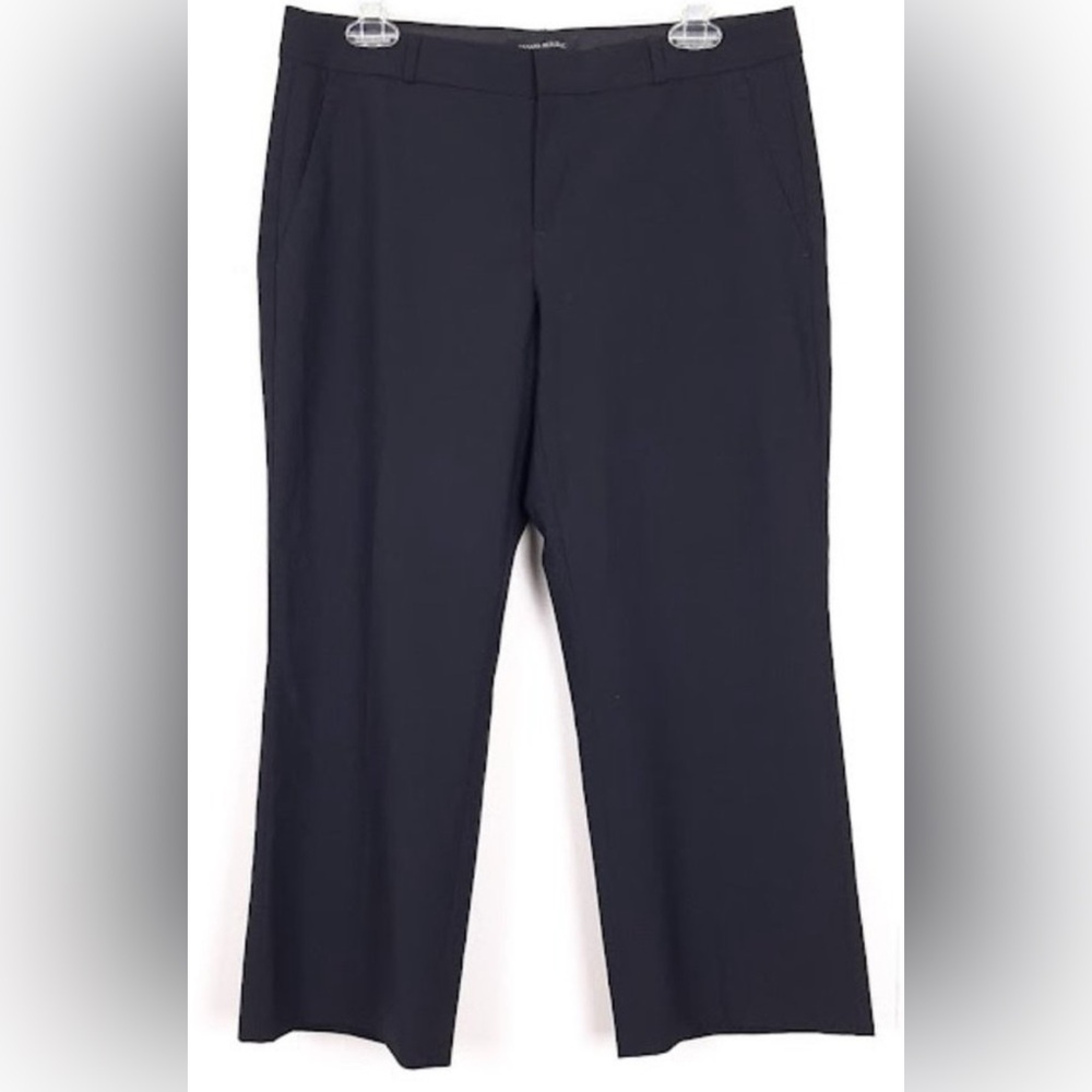Banana Republic black Logan pants slacks ankle crop length mid rise 6